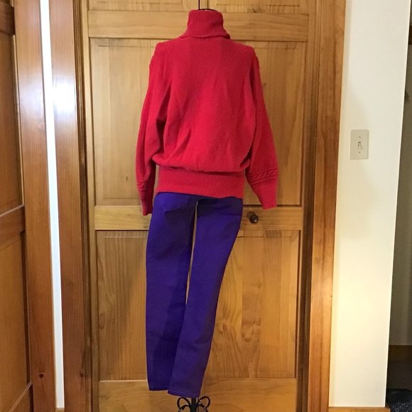 COPY - Purple High Waisted Skinny Jeans - Picture 4 of 4